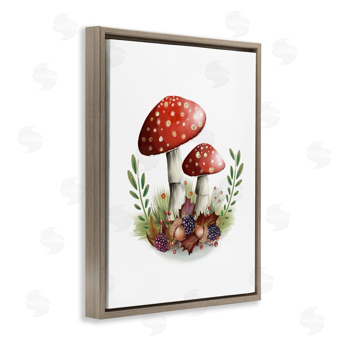 Studio Q | Red Mushrooms & Acorns