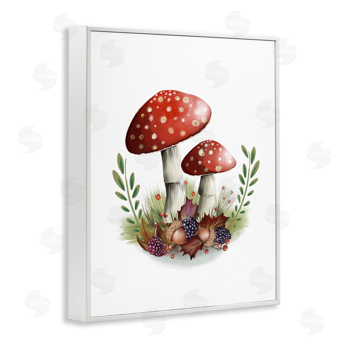 Studio Q | Red Mushrooms & Acorns