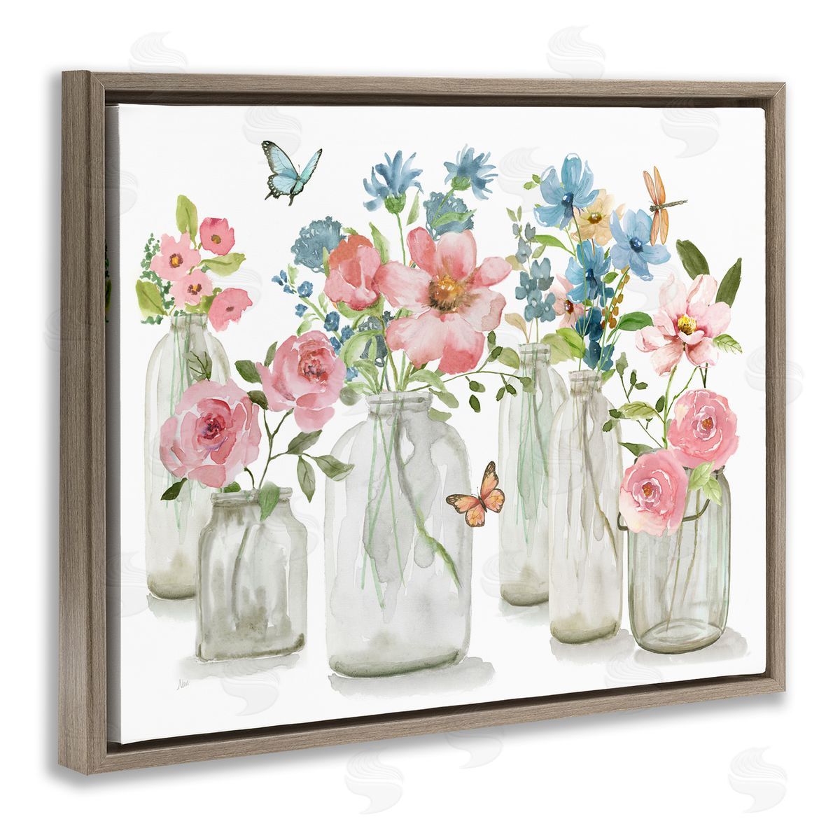 Nan | Pink & Blue Flowers