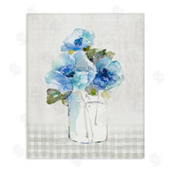 Sally Swatland | Blue Flowers on Tartan