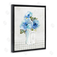 Sally Swatland | Blue Flowers on Tartan