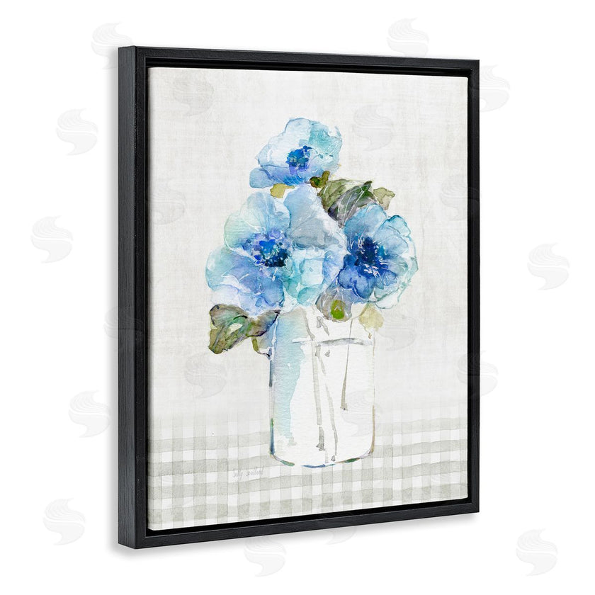 Sally Swatland | Blue Flowers on Tartan