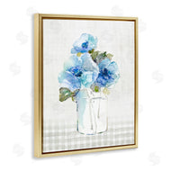 Sally Swatland | Blue Flowers on Tartan