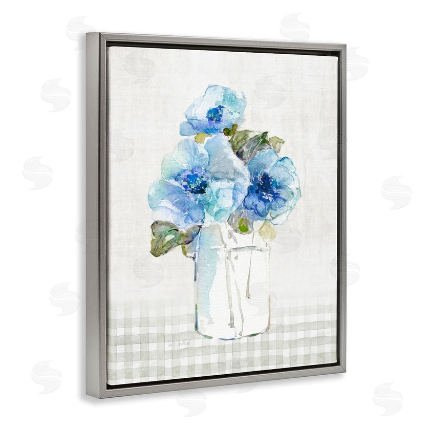 Sally Swatland | Blue Flowers on Tartan