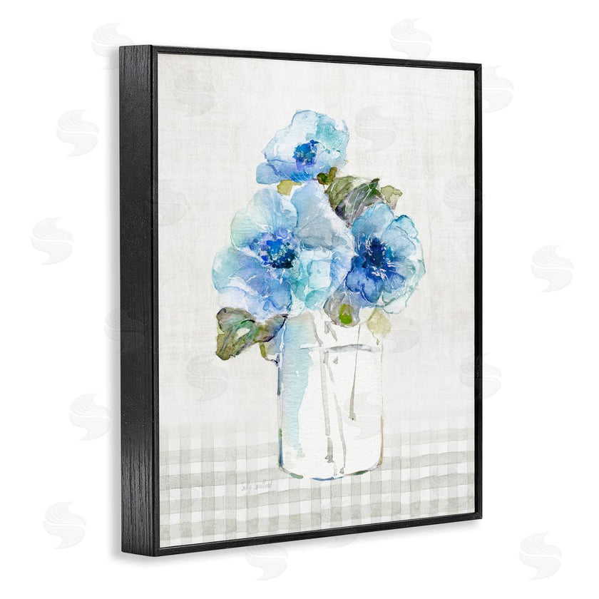Sally Swatland | Blue Flowers on Tartan
