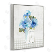 Sally Swatland | Blue Flowers on Tartan
