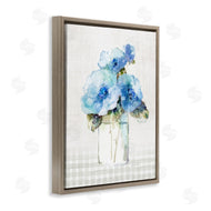 Sally Swatland | Plaid Blue Flowers