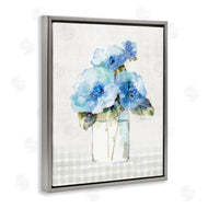 Sally Swatland | Plaid Blue Flowers