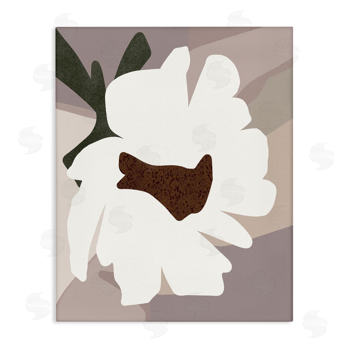 Regina Moore White Contemporary Flower Canvas Wall Art