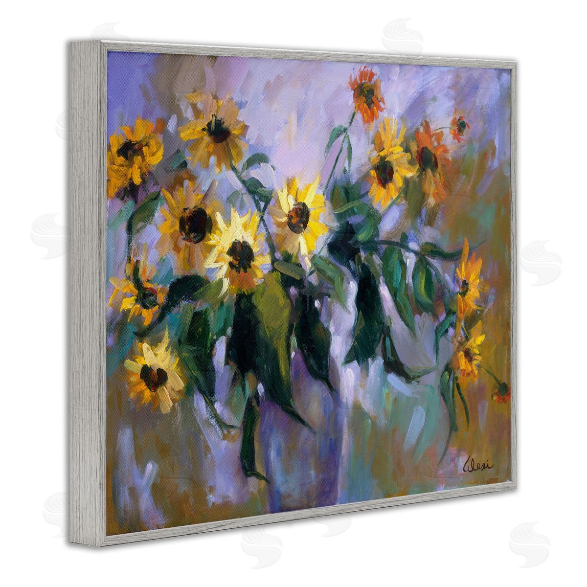 Alexi Fine | Purple Sunflowers Painting