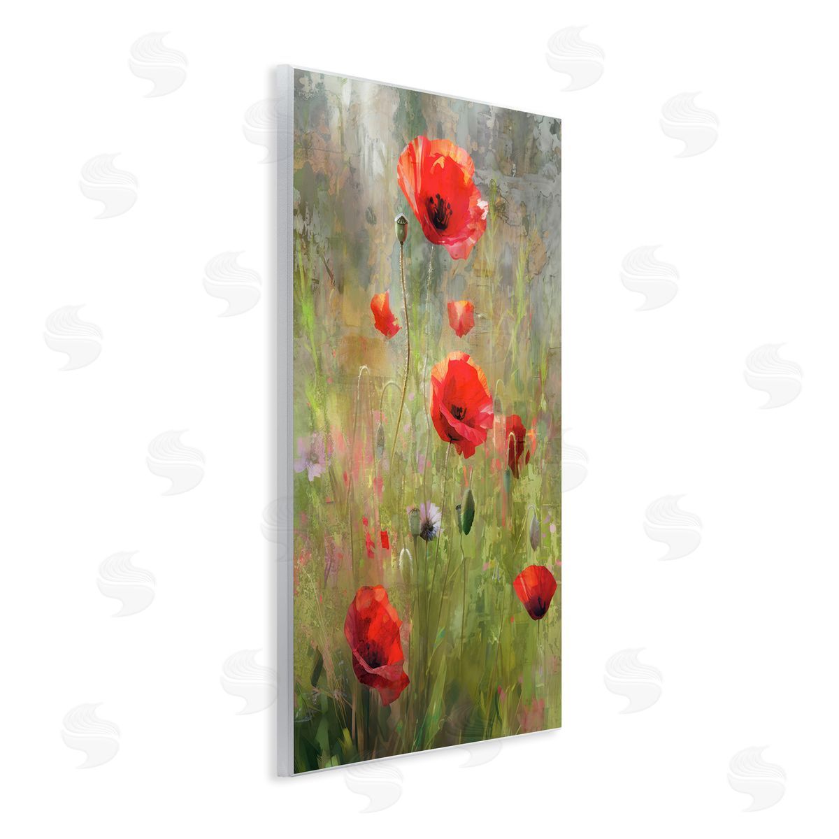 Enrico McGarrigle Abstract Red Poppies Wall Plaque Artside_
