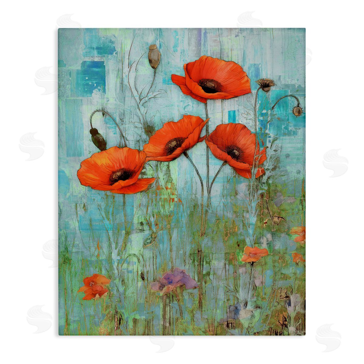 Enrico McGarrigle | Poppy Meadow on Blue