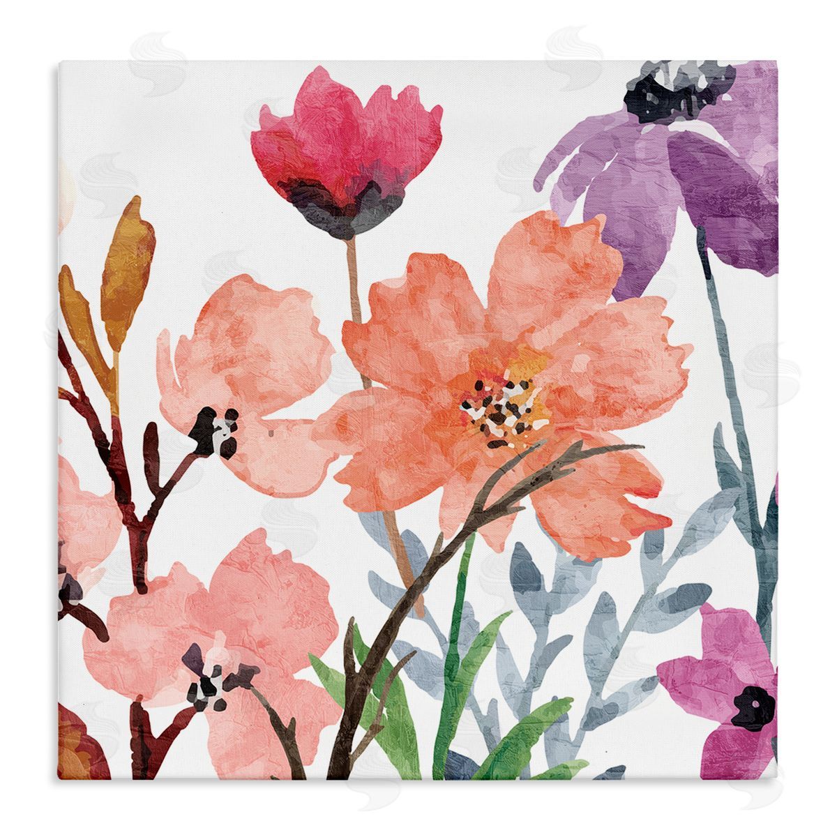 Kim Allen Soft Spring Florals Canvas Wall Art
