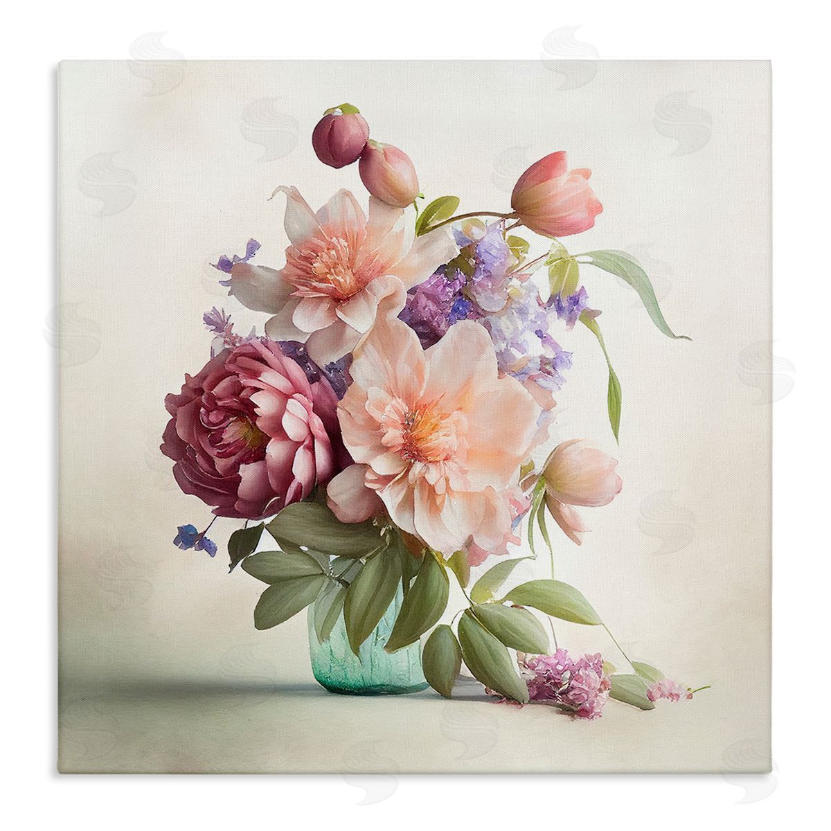 Leah McLean Mixed Country Florals Canvas Wall Art