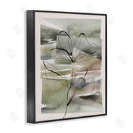 Divisha Mehta | Flower Outline on Green