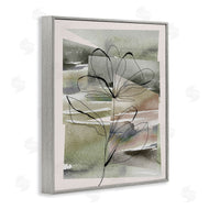 Divisha Mehta | Flower Outline on Green