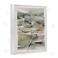 Divisha Mehta | Flower Outline on Green