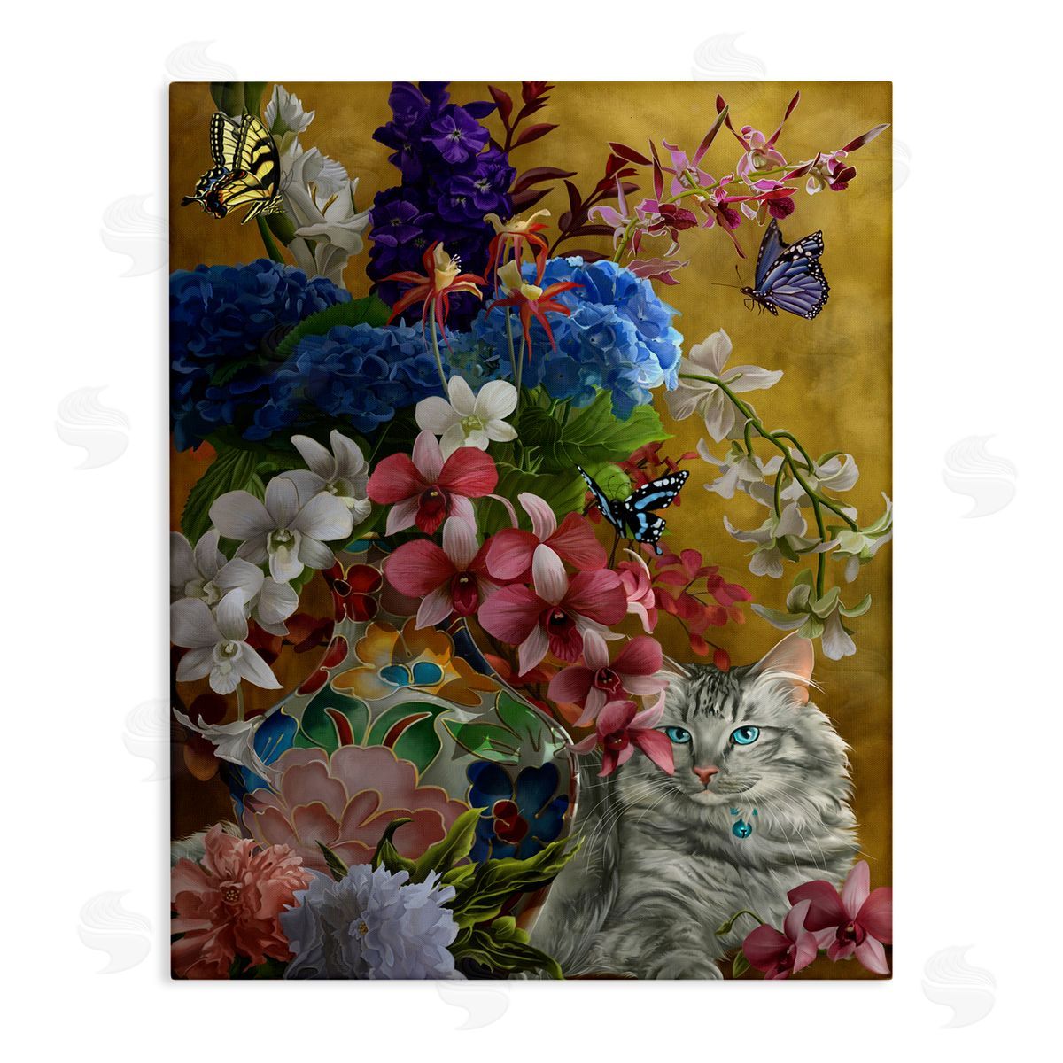 Nene Thomas | Gilded Cat & Flowers