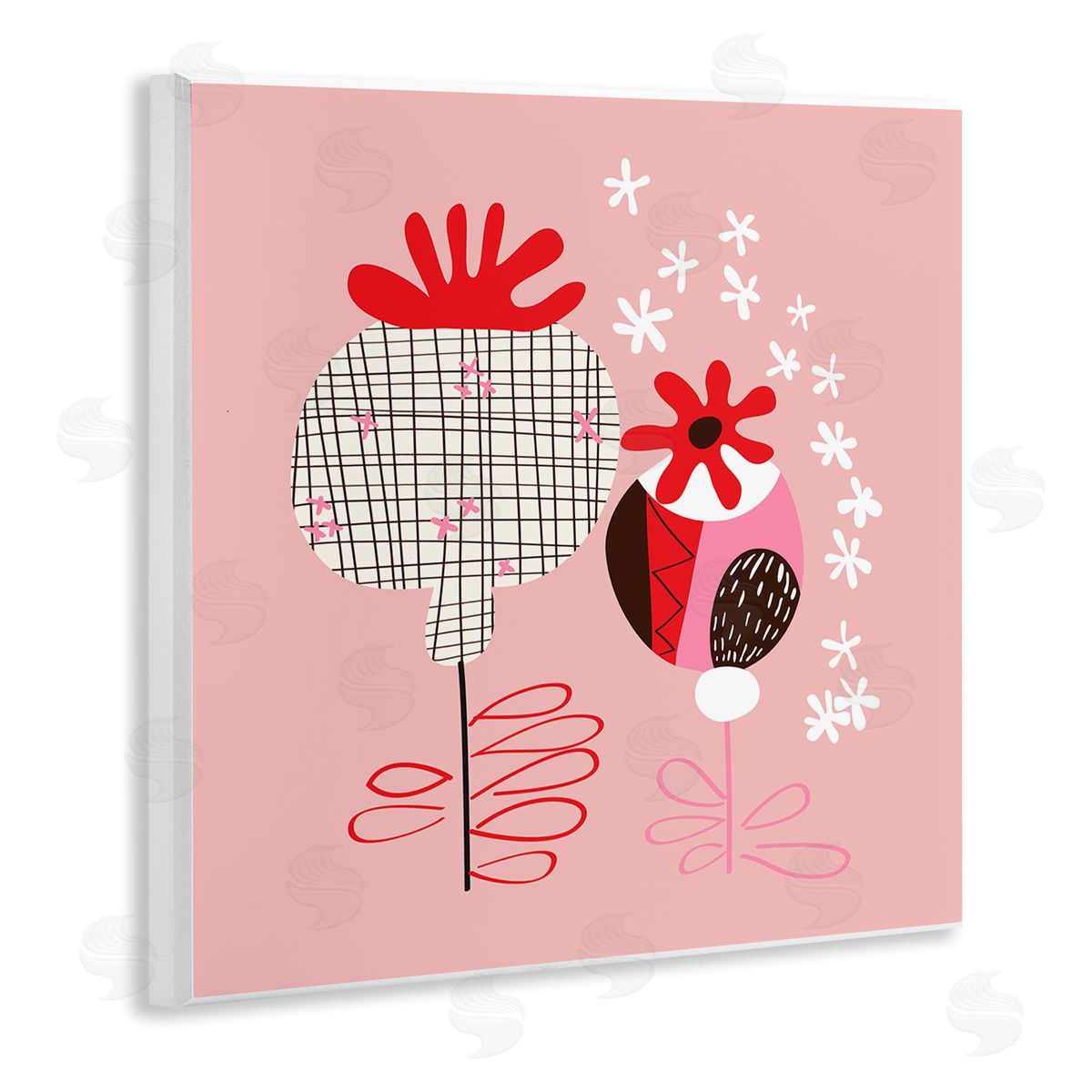 Pragya Kothari Pink Seed Pods Wall Plaque Artside_