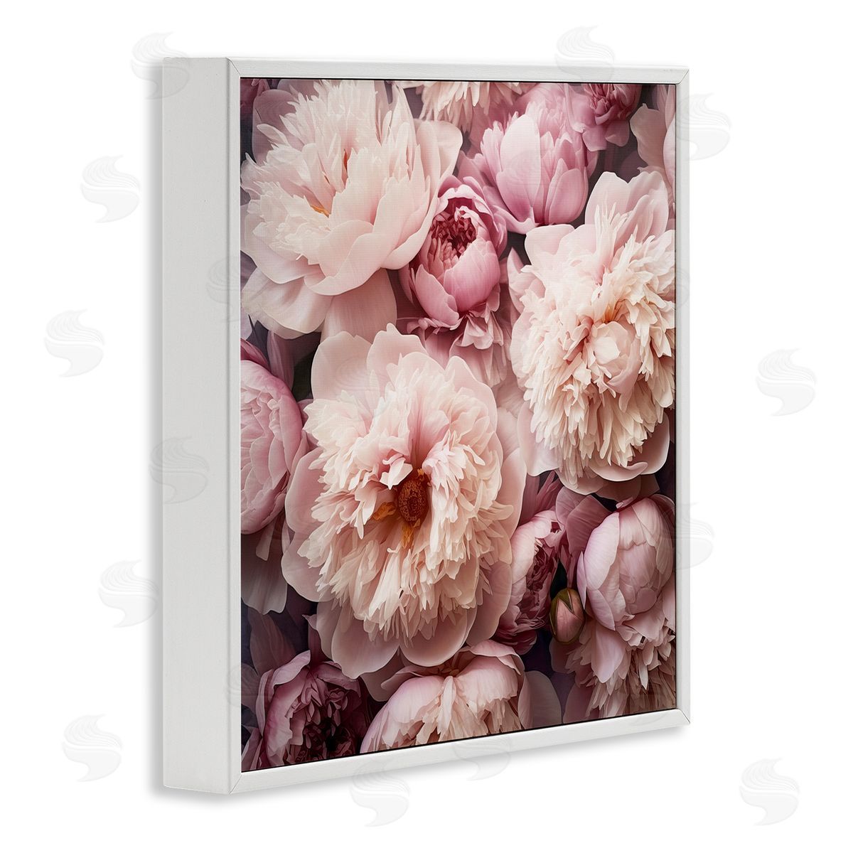 Riley B Mixed Pink Floral Photography White Framed Giclee Wall Artside_