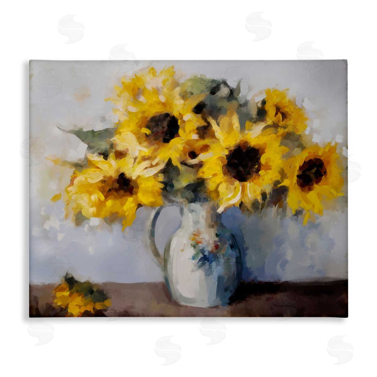 Ziwei Li Traditional Sunflower Bouquet Canvas Wall Art