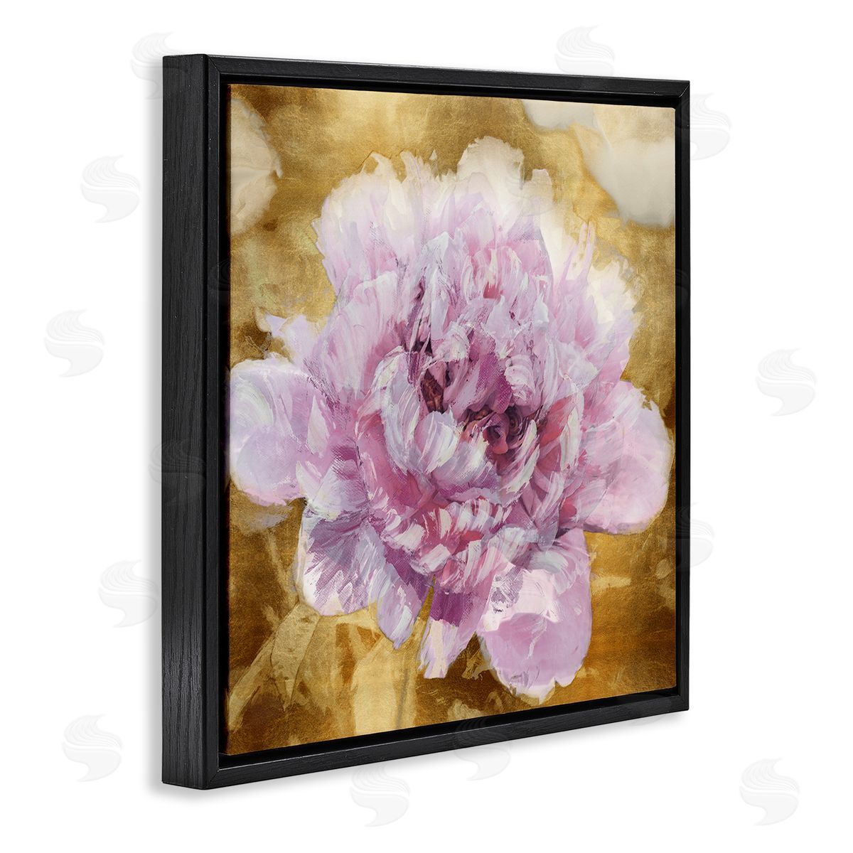 Shawna Sullivan Abstract Glam Flower Black Floater Frame Canvas Artside_