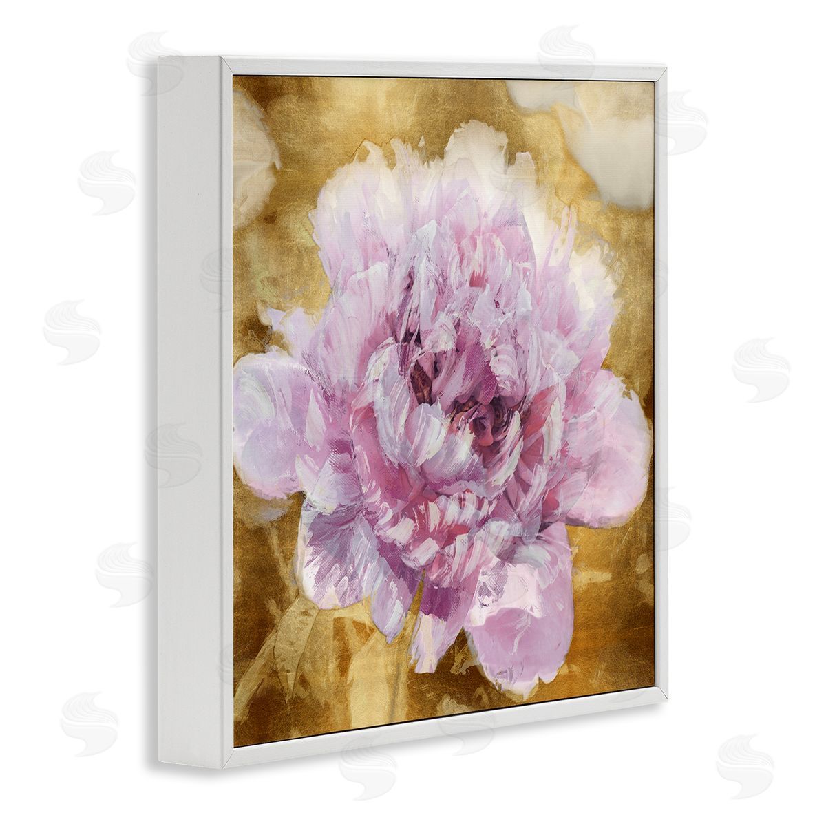 Shawna Sullivan Abstract Glam Flower White Framed Giclee Wall Artside_