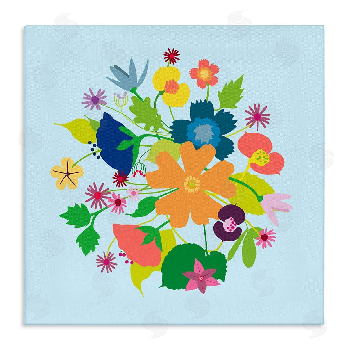 Pragya Kothari Modern Spring Petals Canvas Wall Art