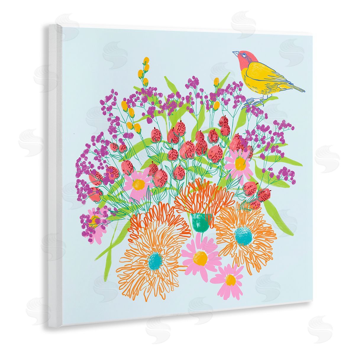 Pragya Kothari Summer Bird & Florals Wall Plaque Artside_