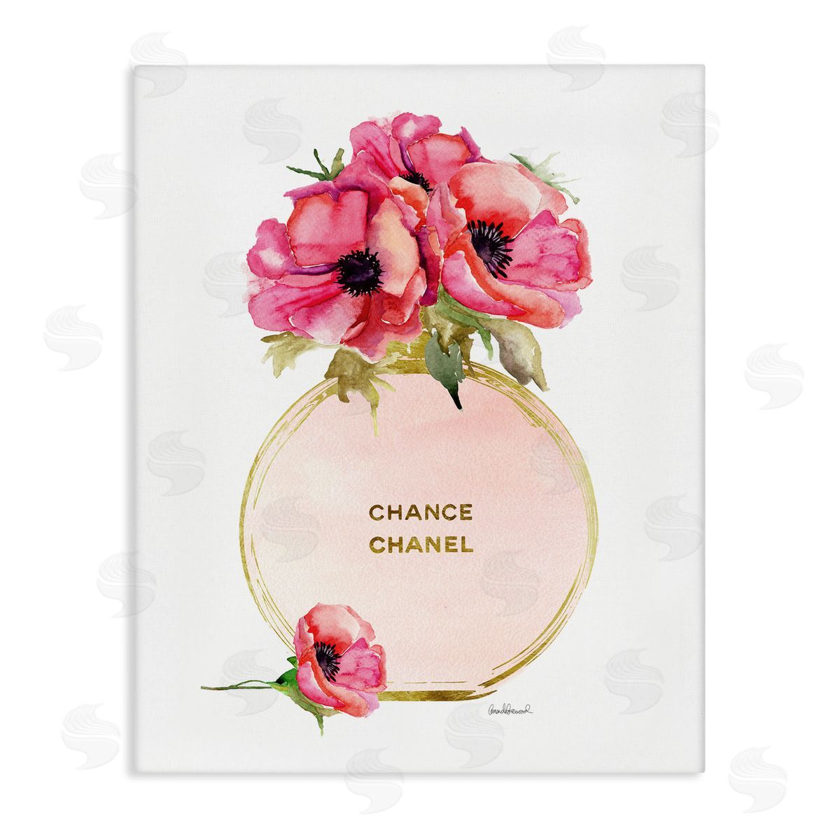 Amanda Greenwood Perfume Bottle Bouquet Canvas Wall Art