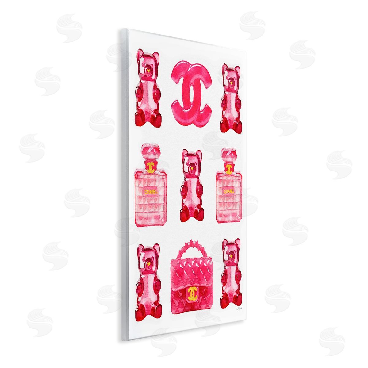 Red Glam Gummy Candy Wood Plaque Wall Art, Home Decor by Amanda Greenwood