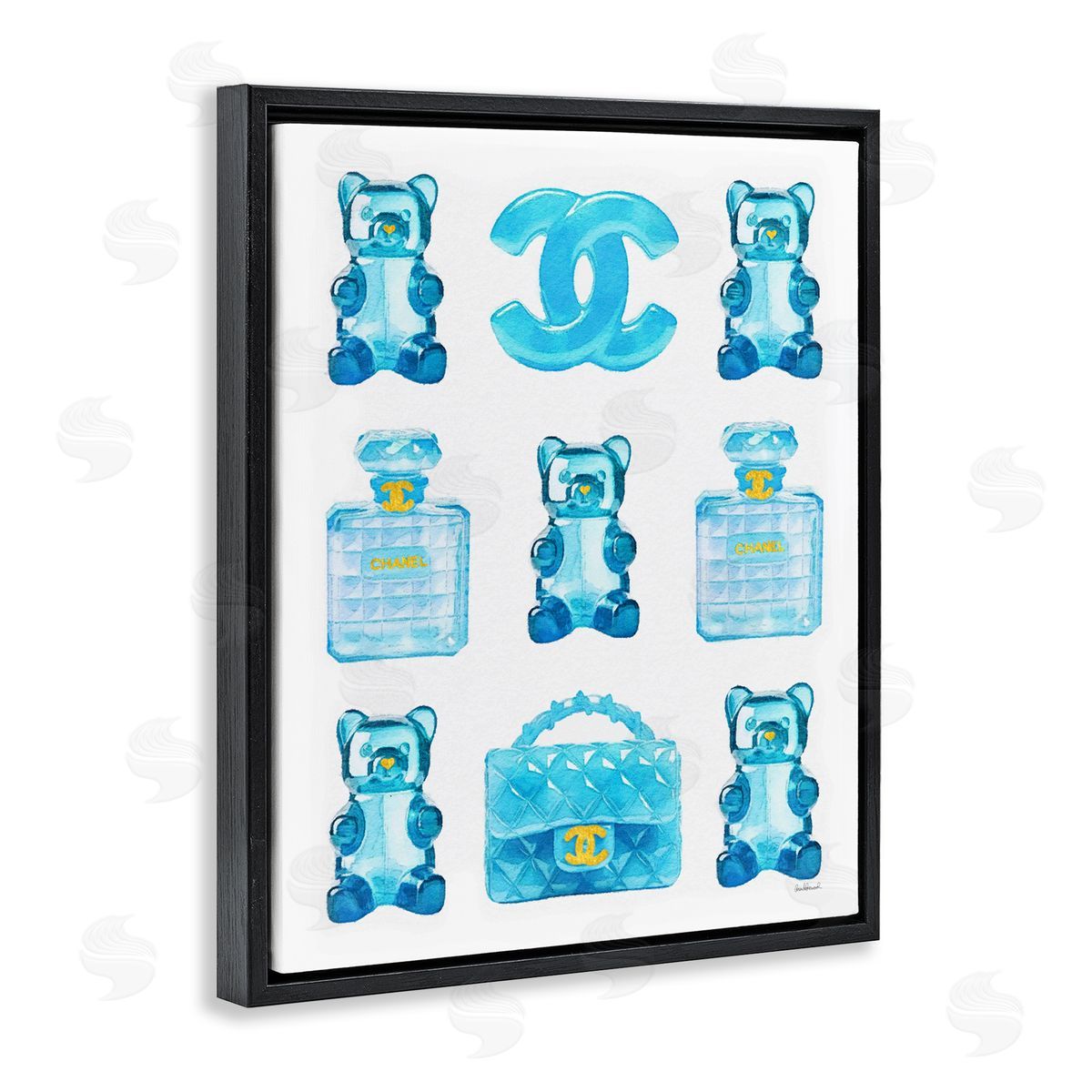 Amanda Greenwood Glam Fashion Candy Black Floater Frame Canvas Artside_