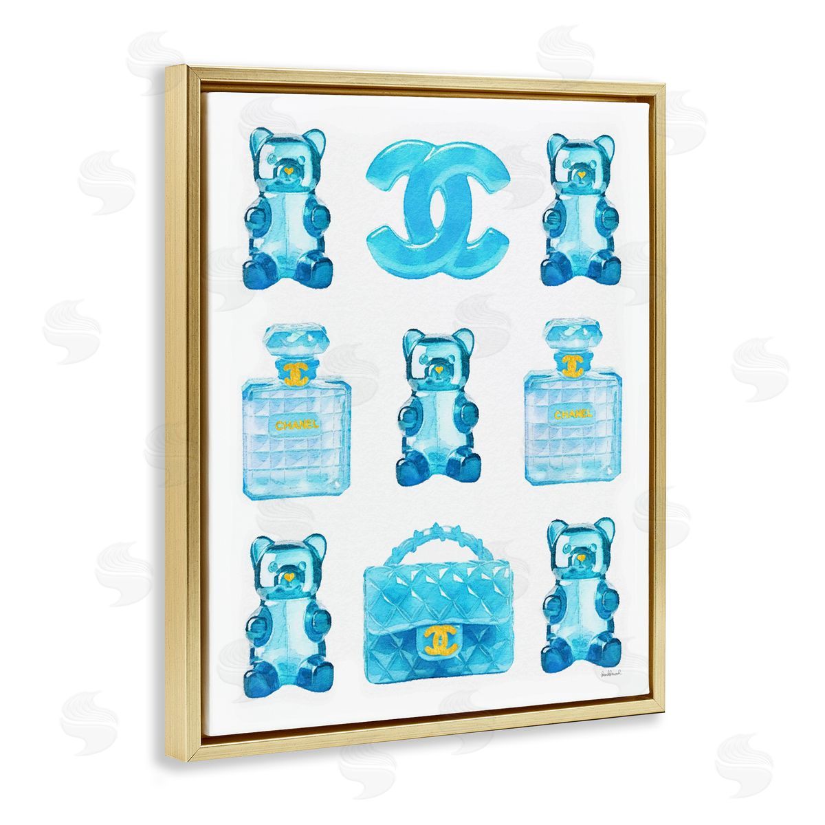 Amanda Greenwood Glam Fashion Candy Gold Floater Frame Canvas Artside_