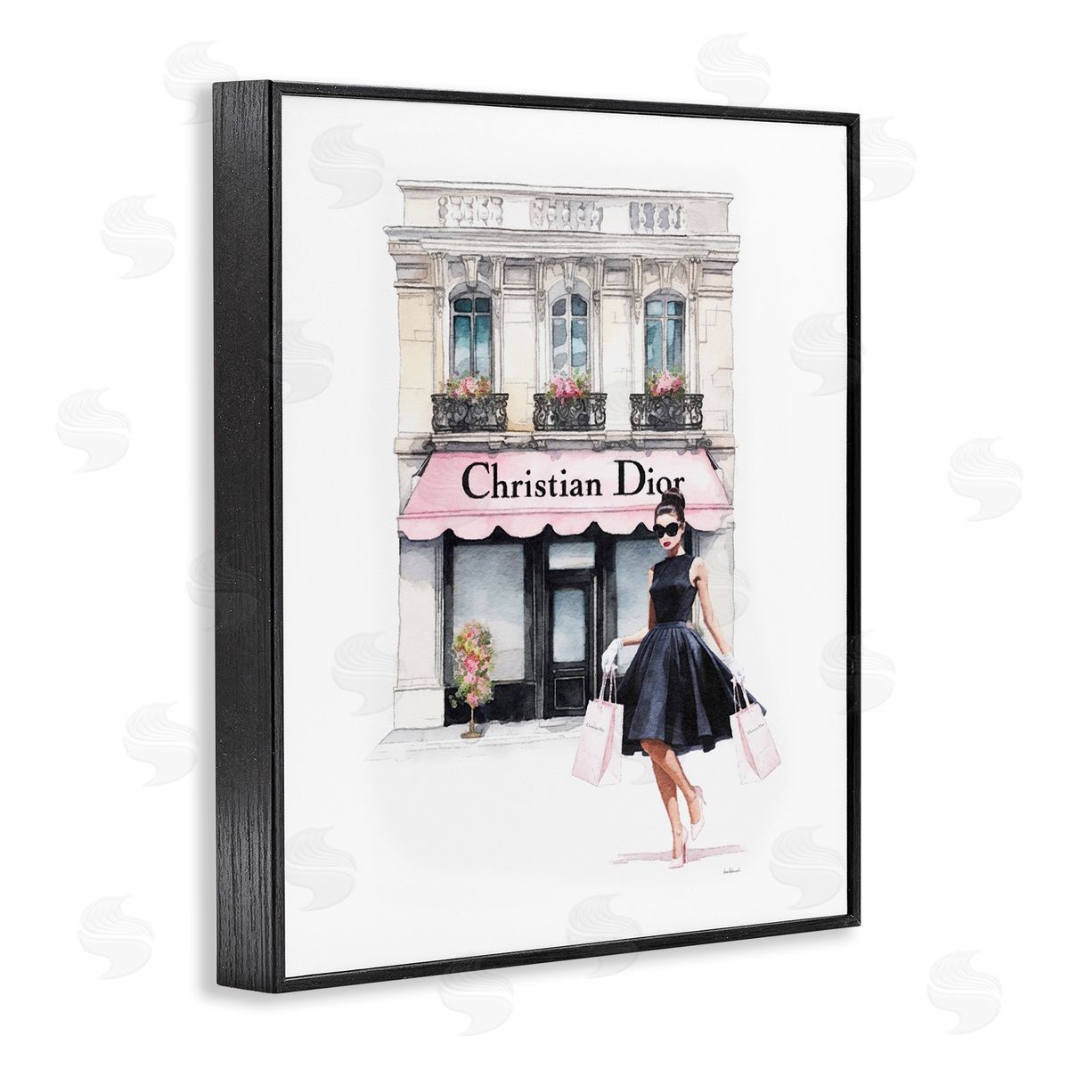 Amanda Greenwood Trendy Storefront Shopping Black Framed Giclee Wall Artside_