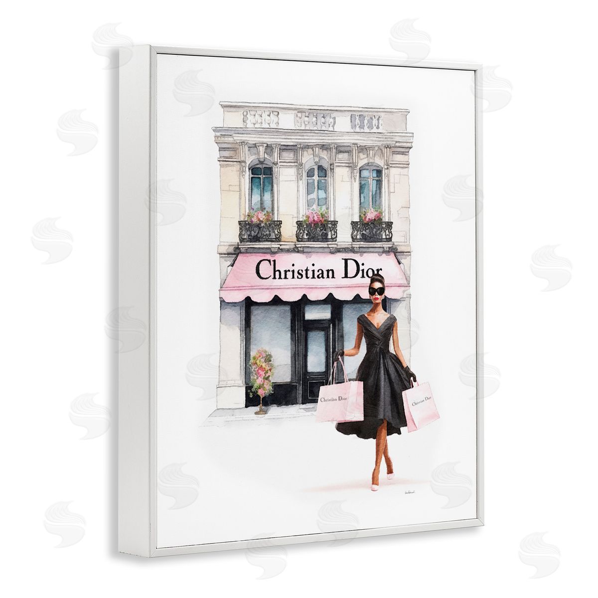 Amanda Greenwood Woman & Fashion Shop White Framed Giclee Wall Artside_