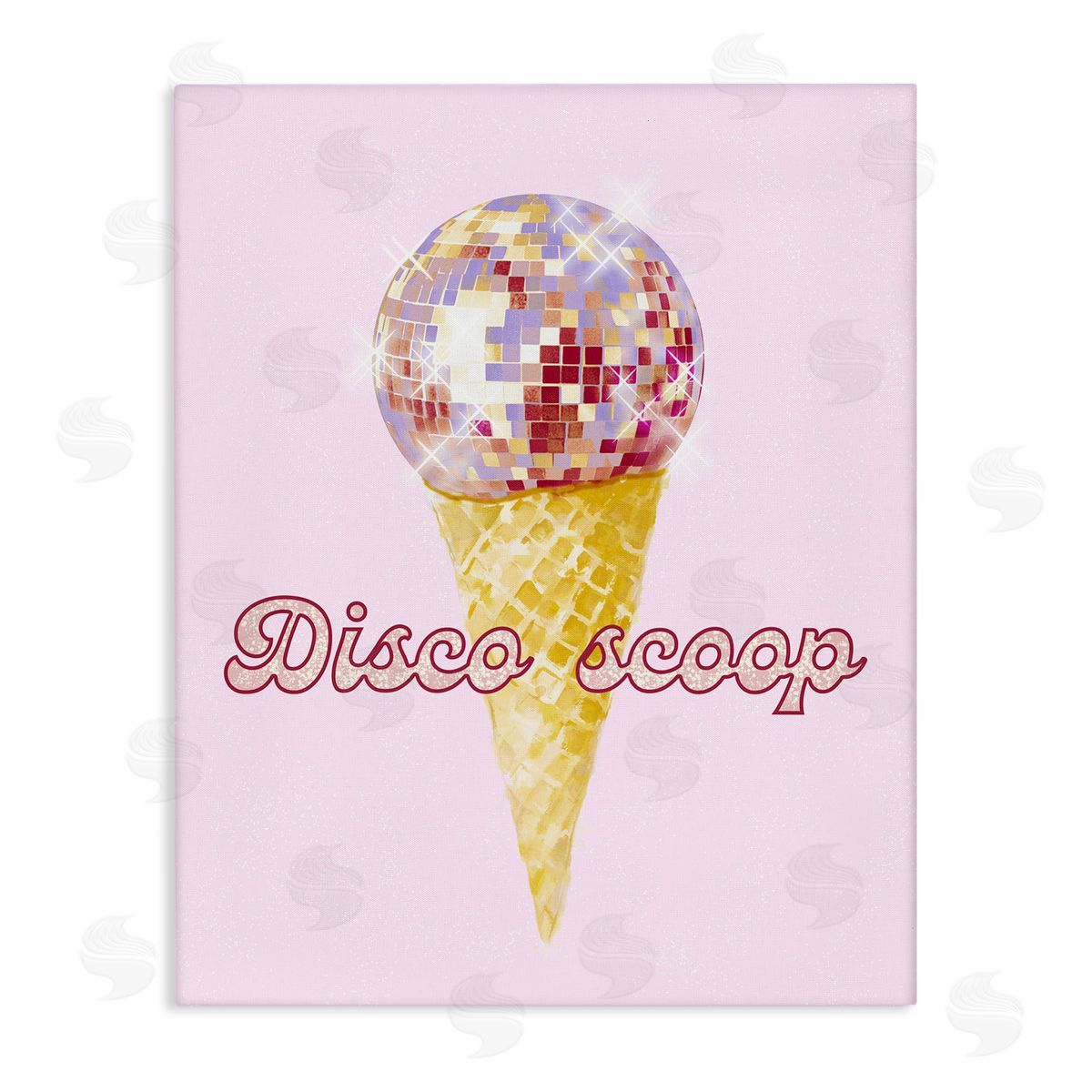 Ziwei Li Disco Scoop Ice Cream Canvas Wall Art