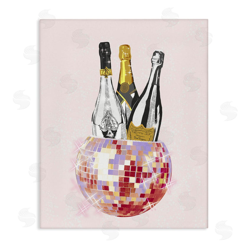 Ziwei Li Glam Disco Champagnes Canvas Wall Art