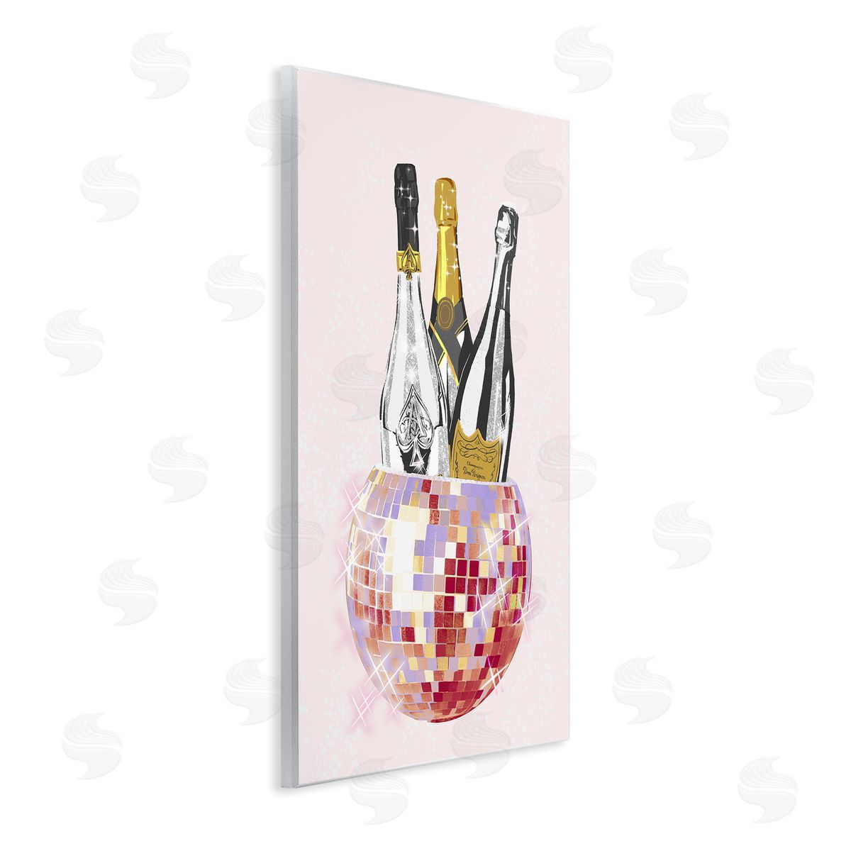 Ziwei Li Glam Disco Champagnes Wall Plaque Artside_