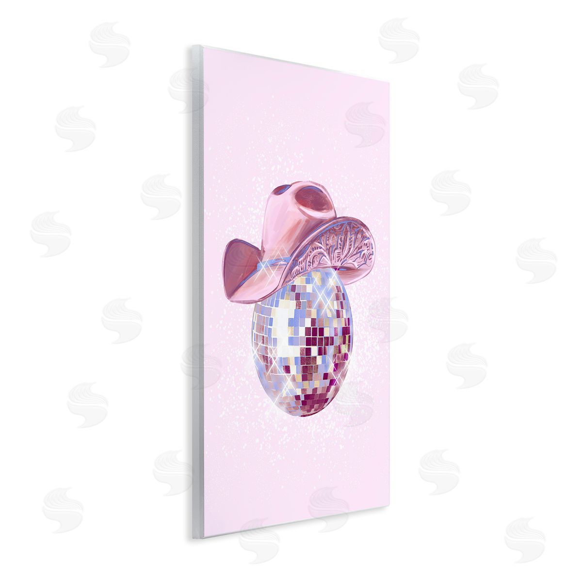 Ziwei Li Glam Pink Disco Cowgirl Wall Plaque Artside_
