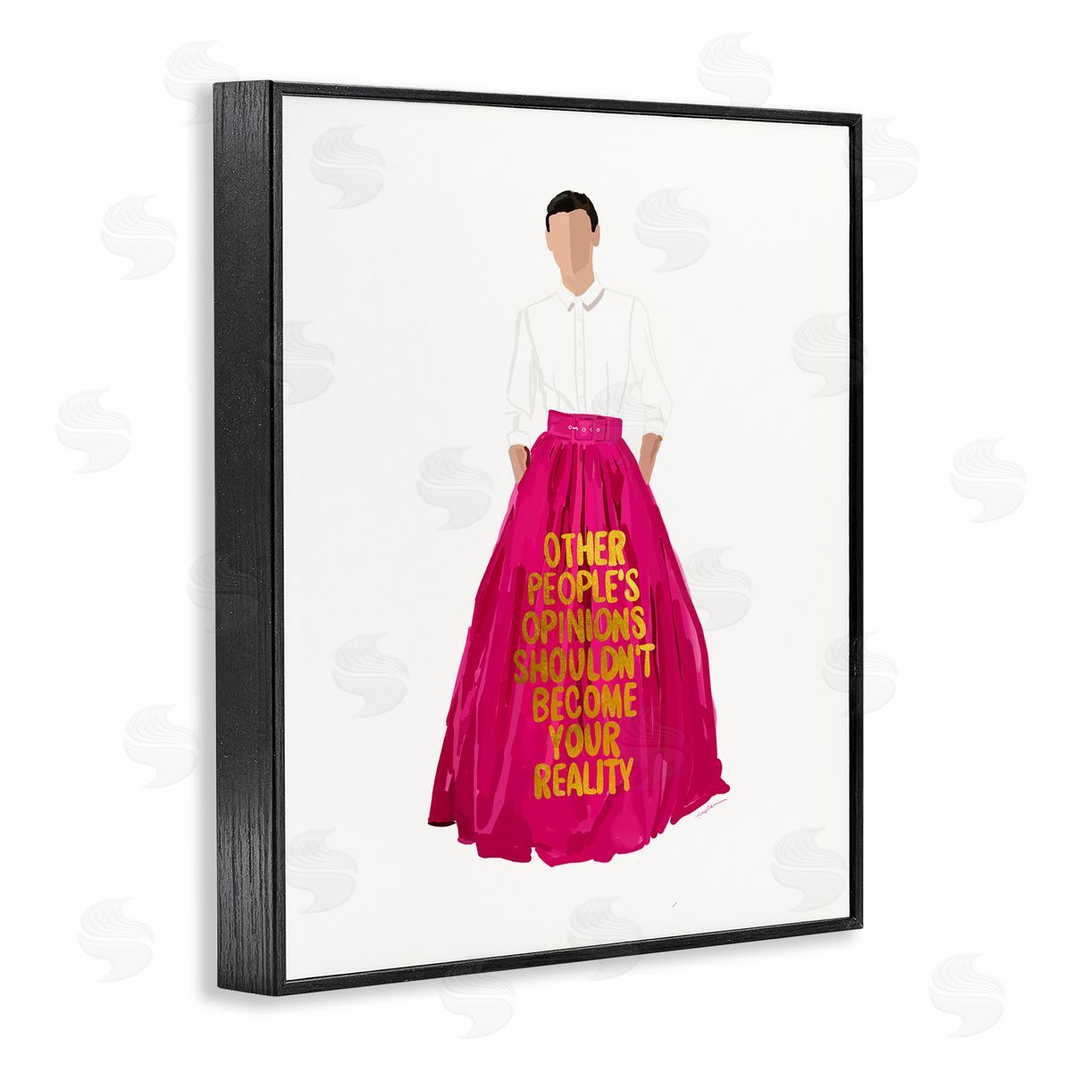 Amelia Noyes Inspirational Confidence Phrase Black Framed Giclee Wall Artside_