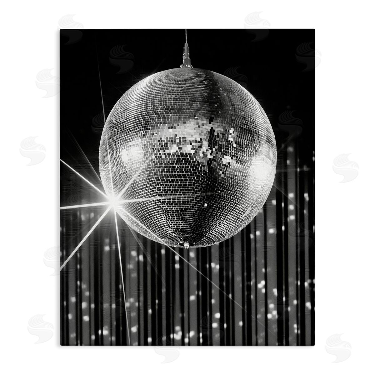 Jesse Keith Black Disco Ball Canvas Wall Art