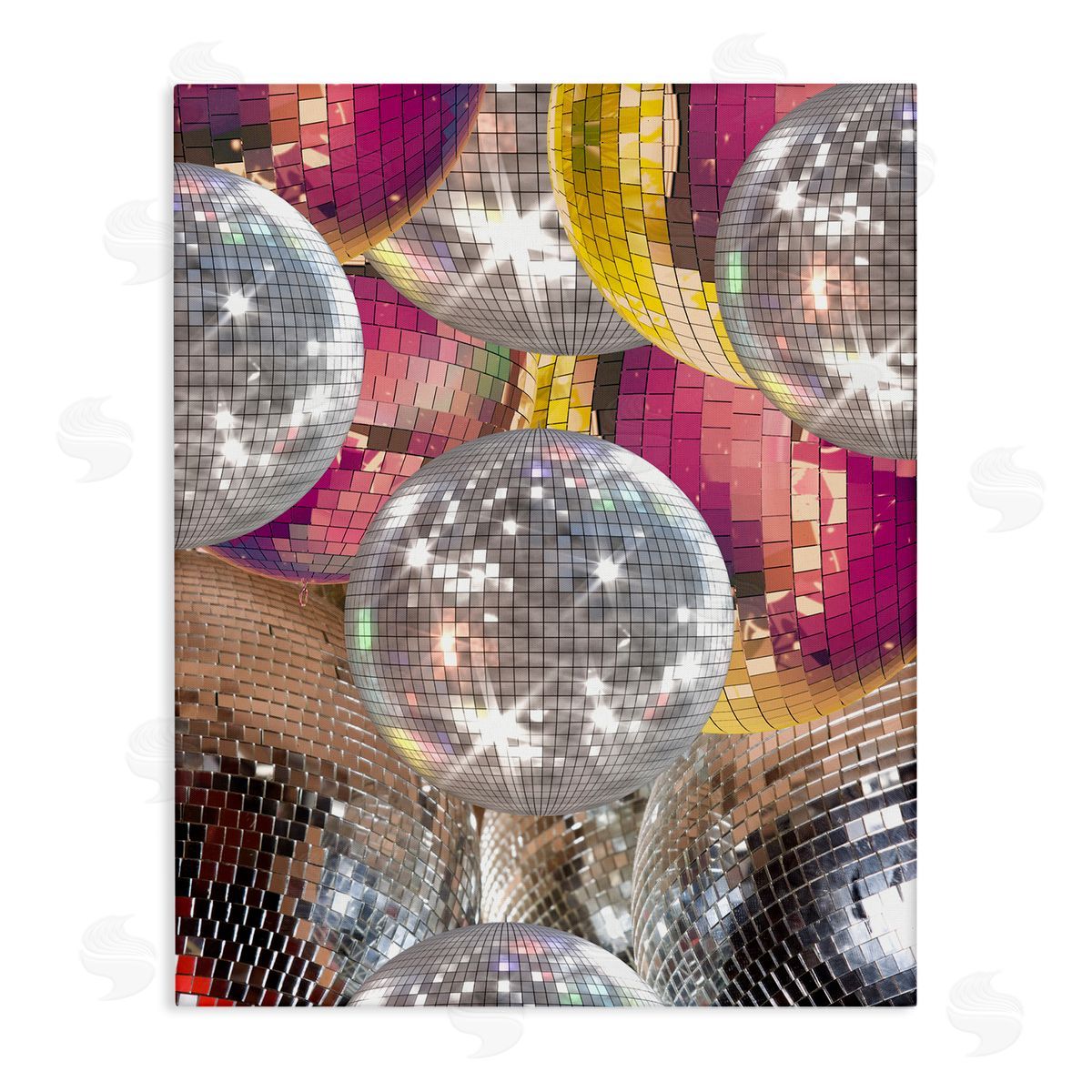 Jesse Keith Retro Disco Balls Canvas Wall Art
