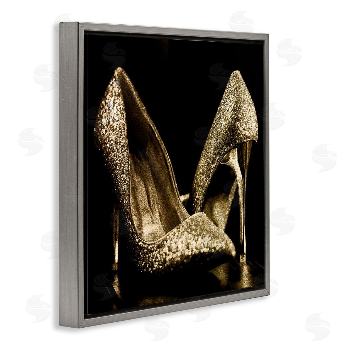 Kim Allen Dark Glam Shoes Photography Gray Floater Frame Canvas Artside_