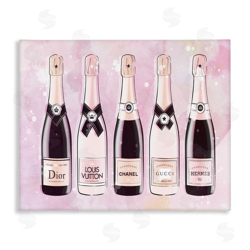 Martina Pavlova Pink Glam Champagne Canvas Wall Art