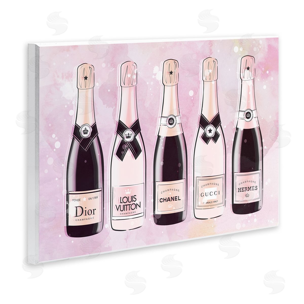 Martina Pavlova Pink Glam Champagne Wall Plaque Artside_