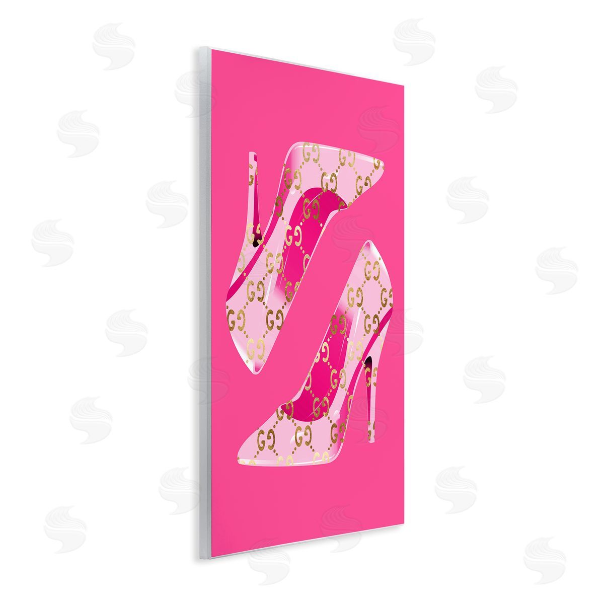Stupell Studio Pink Glam Brand Shoes Wall Plaque Artside_