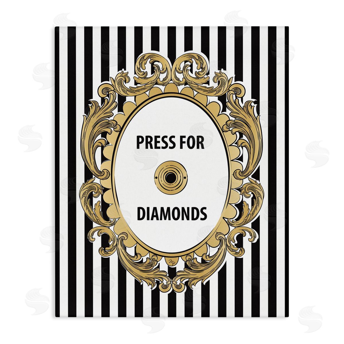 Martina Pavlova Press For Diamonds Phrase Canvas Wall Art