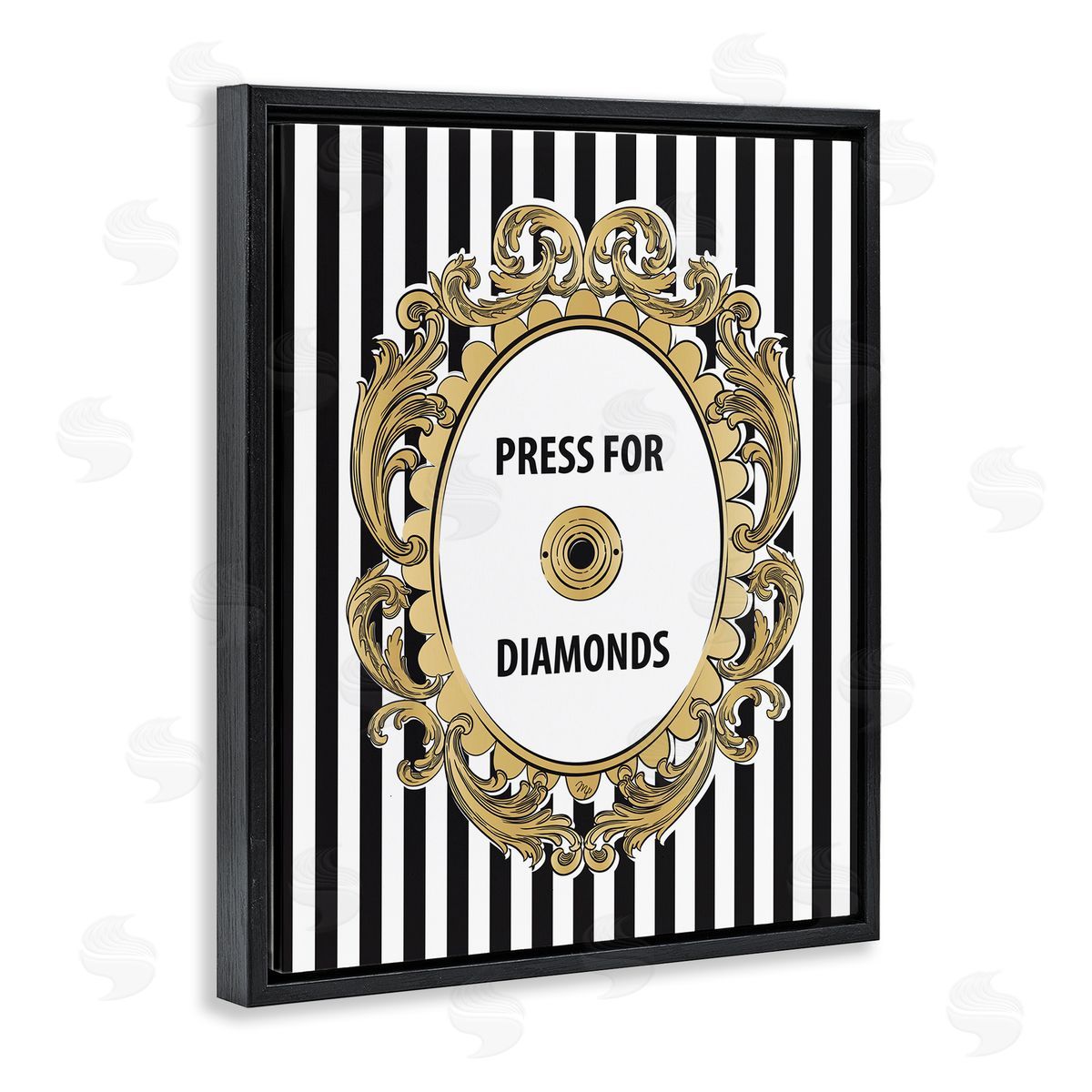 Martina Pavlova Press For Diamonds Phrase Black Floater Frame Canvas Artside_