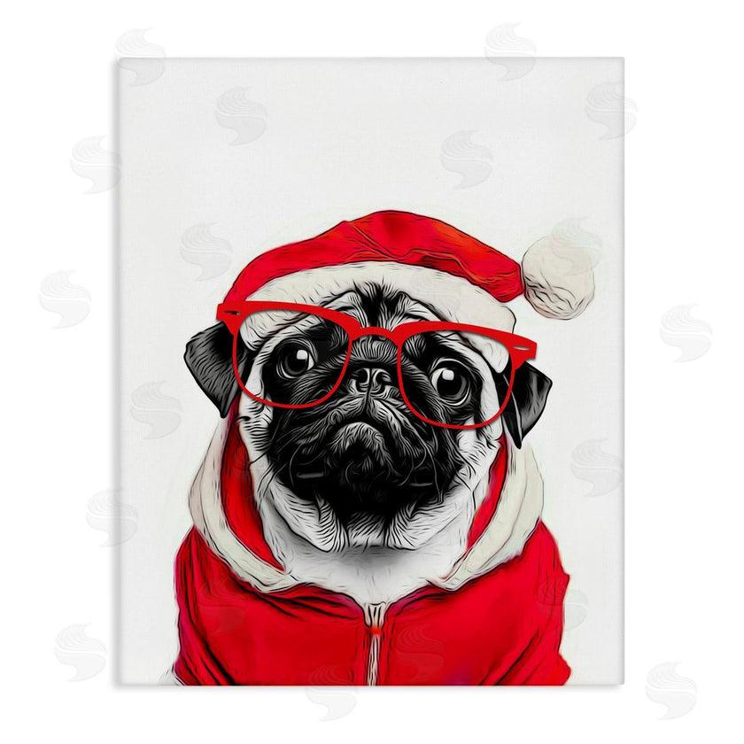 Annalisa Latella | Pug in Santa Hat