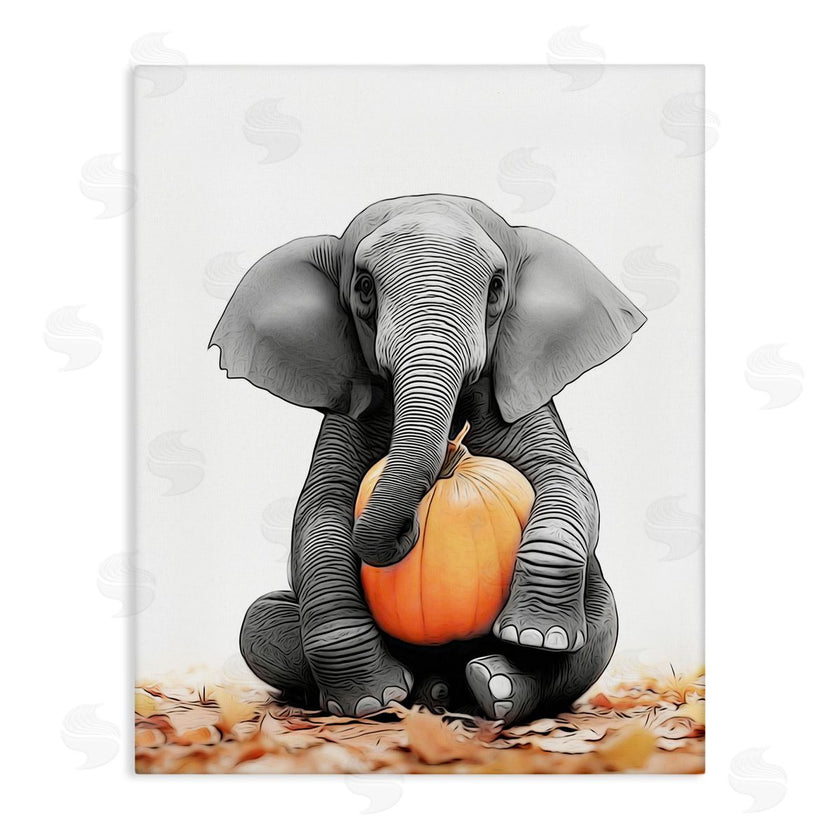 Annalisa Latella | Elephant in Autumn Leaves